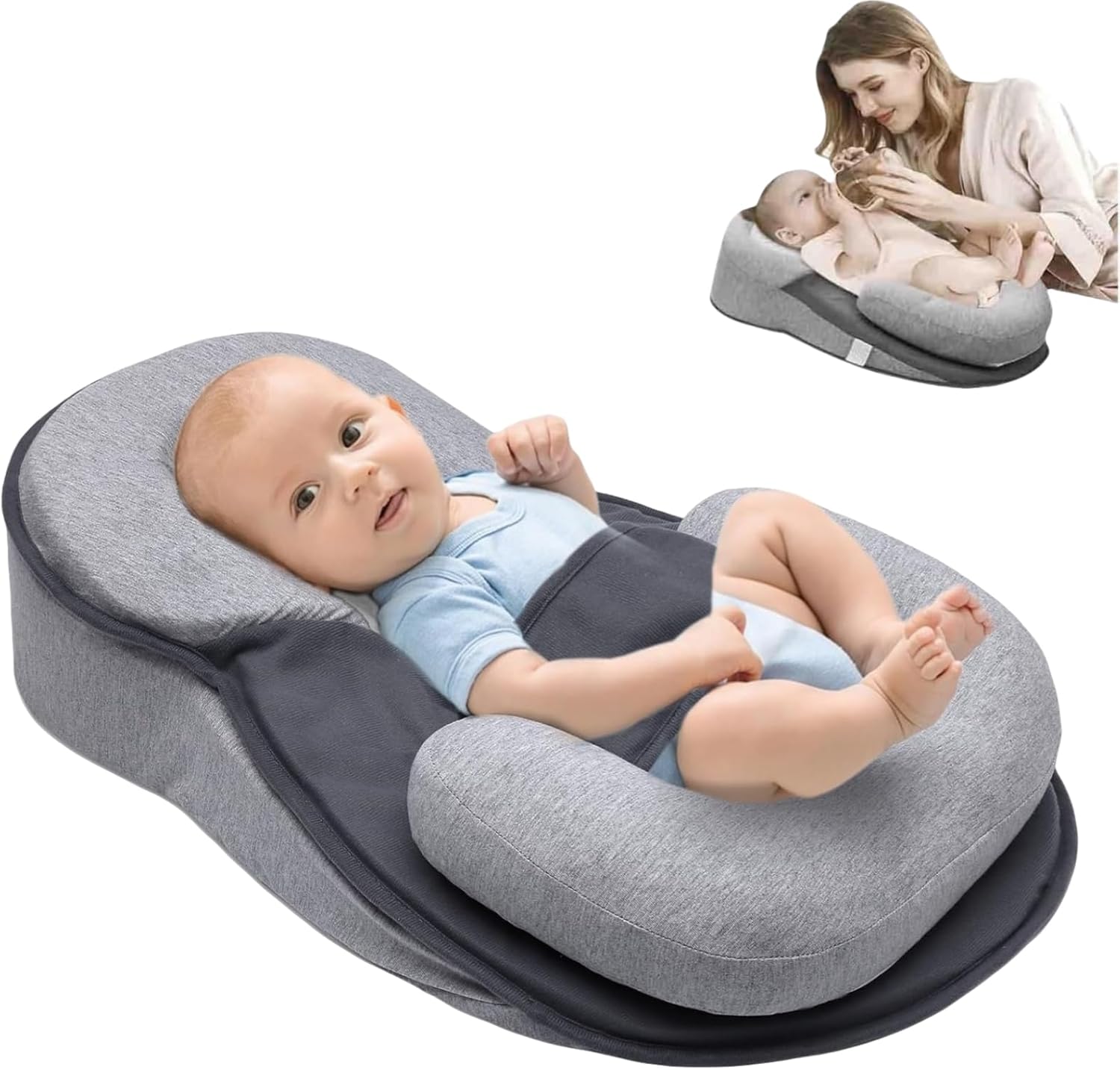 Baby Lounger Pillow - Comfortable Reflux Support for Infants