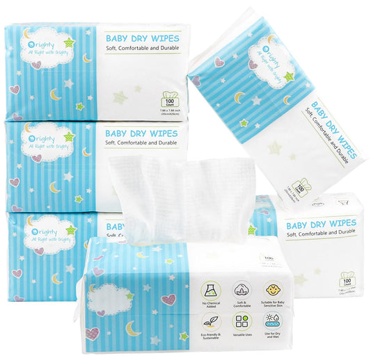 Orighty Baby Dry Wipes - Ultra Gentle Baby Washcloths