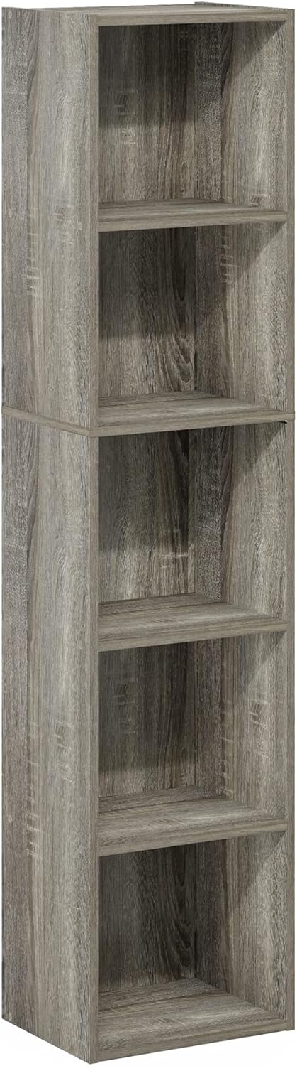 Furinno Luder 5-Tier Cube Bookcase for Stylish Storage Needs