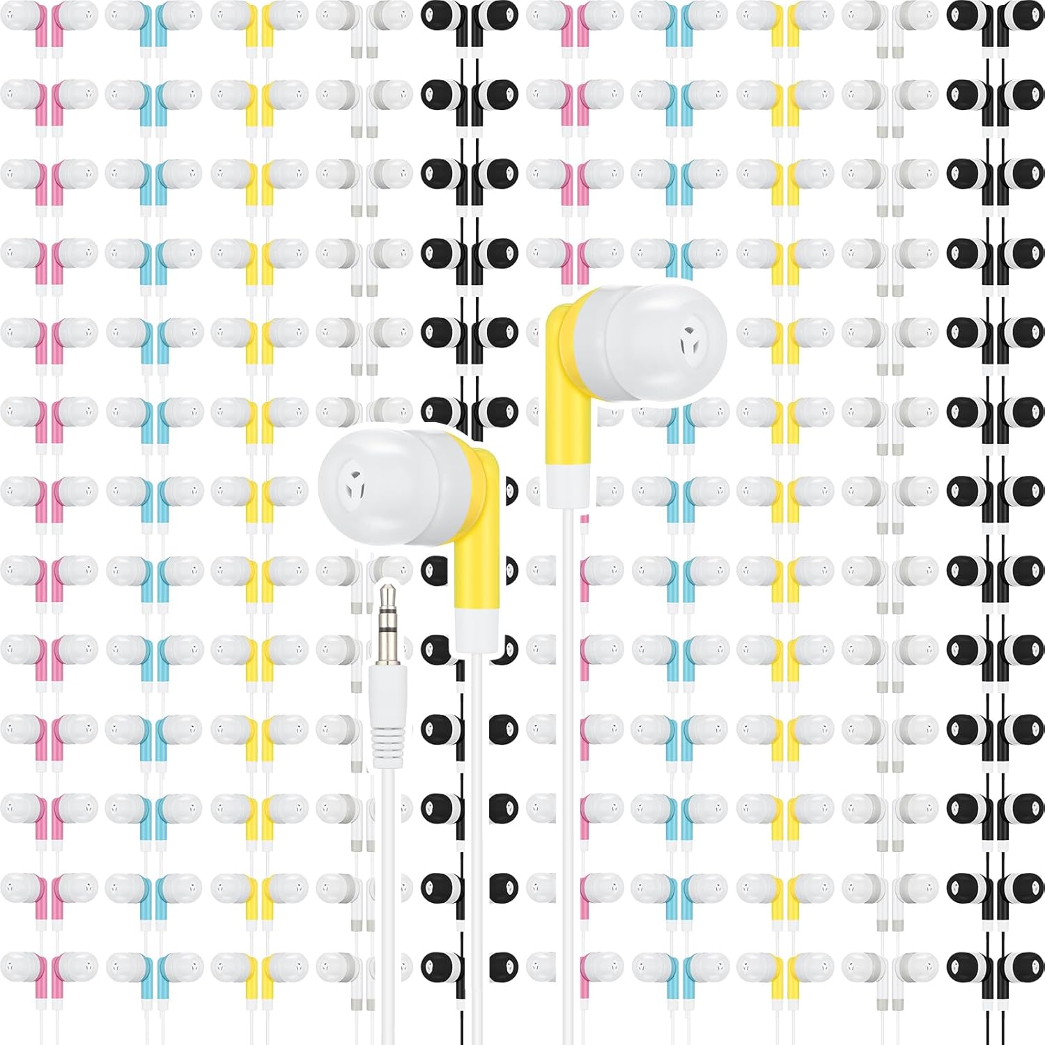 Colorful Bulk Earbuds for Schools & Gyms by Xuhal
