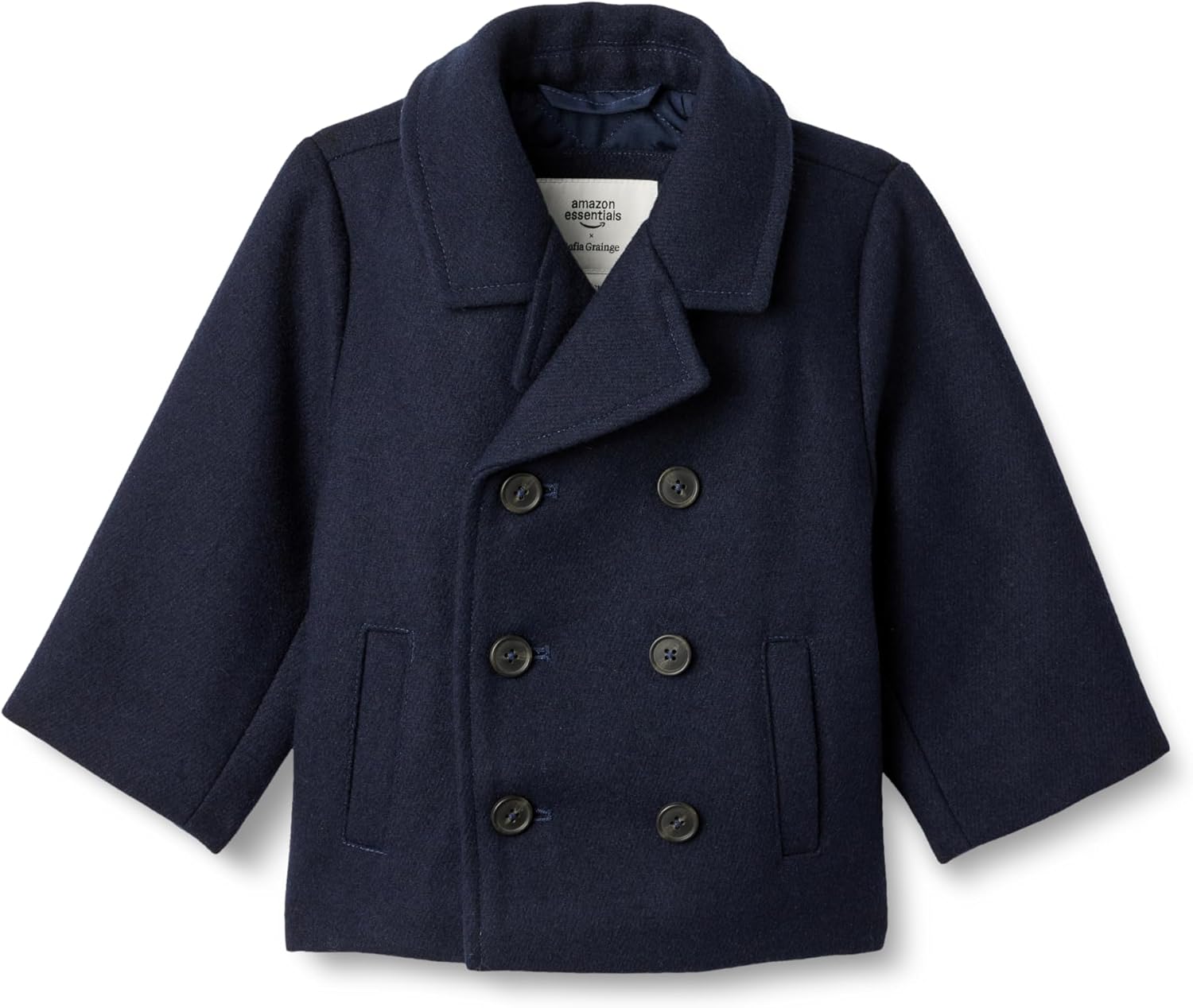 Wool Blend Double Breasted Coat for Toddlers and Baby Boys