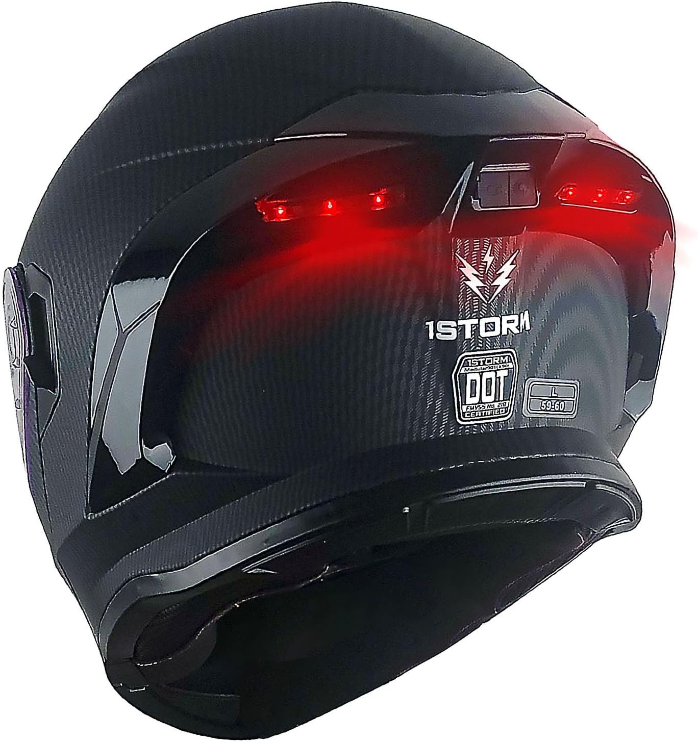 1Storm New Motorcycle Modular Full Face Helmet with LED Light