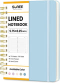 SUNEE Journaling Notebooks A5 Lined Spiral Notebook - Durable Daily