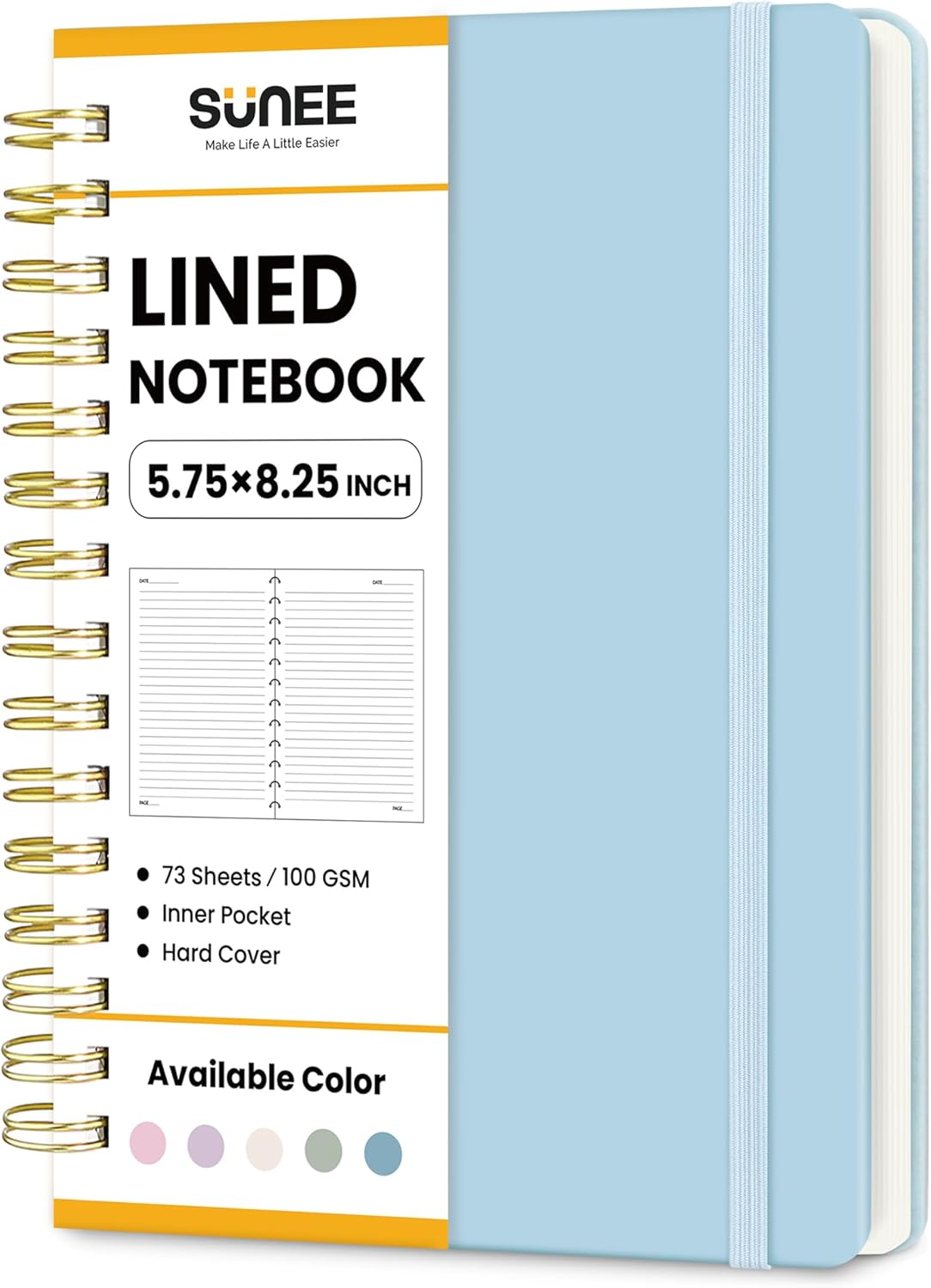 SUNEE A5 Spiral Notebook - Boost Productivity!