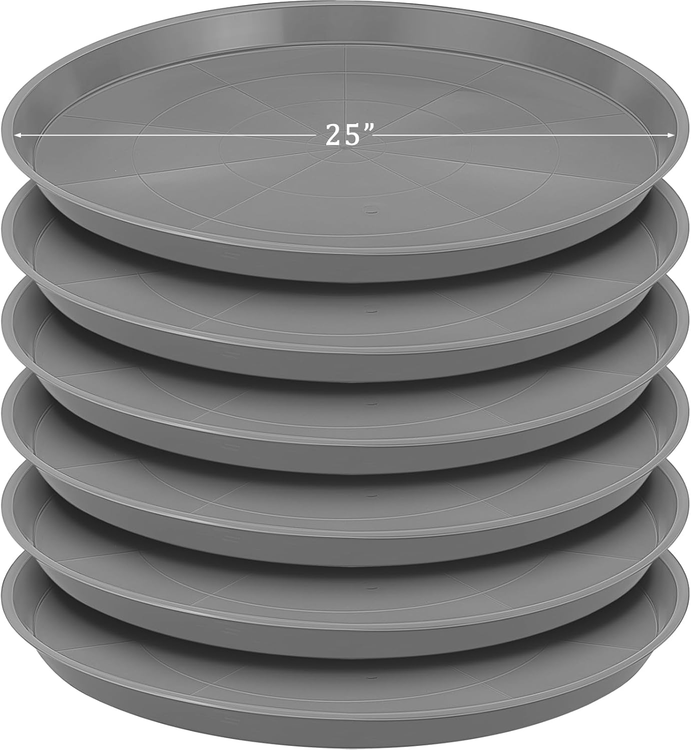 Eccliy 6 Pack Plastic Plant Saucer for Indoor and Outdoor
