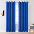 DUALIFE Royal Blue Blackout Curtains 84 in Length - Energy Efficient