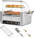 Hot Dog Roller Warmer 9 Rollers 24 Hot Dog Machine - Party Ready