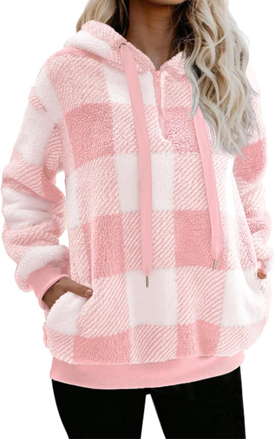 Nirovien Womens Sherpa Pullover Hoodie for Cozy Warmth