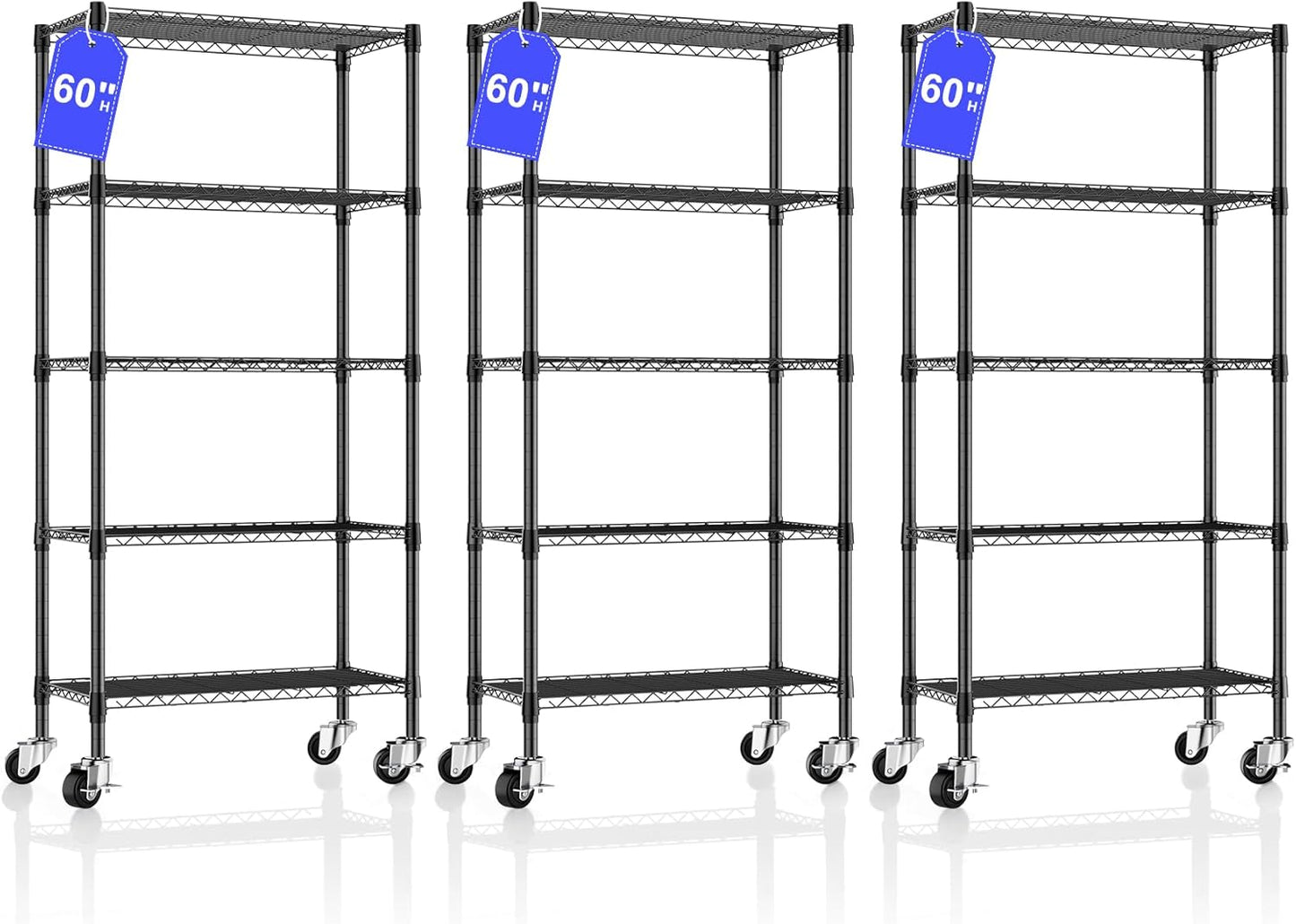 5 Tier Shelving Unit Wire Rack for Heavy Duty Storage Needs