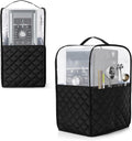 LUXJA Clear Dust Cover for Ninja Ice Cream Maker, Accessories Pockets, Black