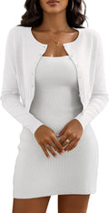 Women's Cropped Cardigan Sweater - Versatile Bolero Layer