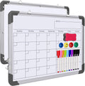2 Pcs Dry Erase Calendar Whiteboard for Wall - Double-Sided Monthly