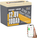 Power Queen 12V 100Ah Bluetooth LiFePO4 Battery - Reliable RV & Solar