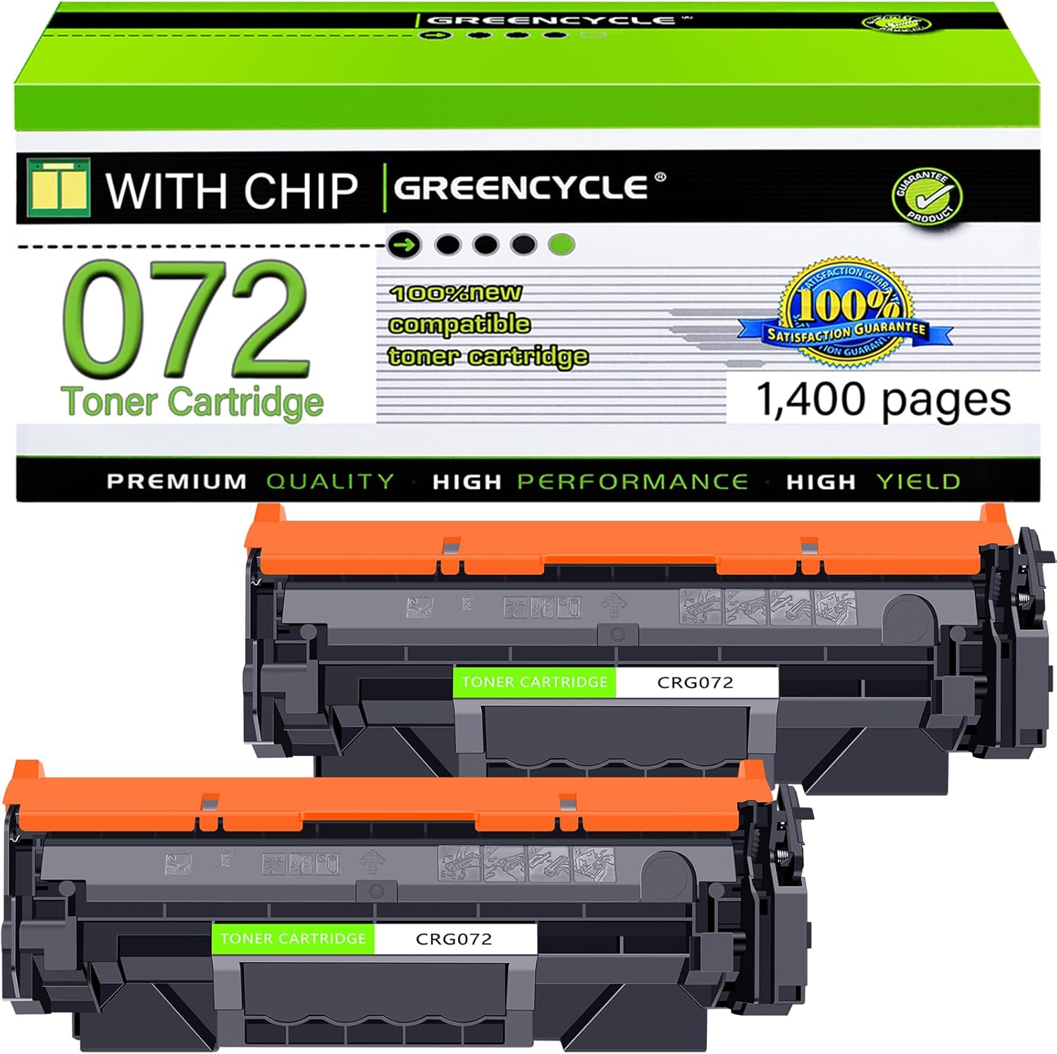 Compatible Toner Cartridge Replacement for Canon 072 Black 2-Pack