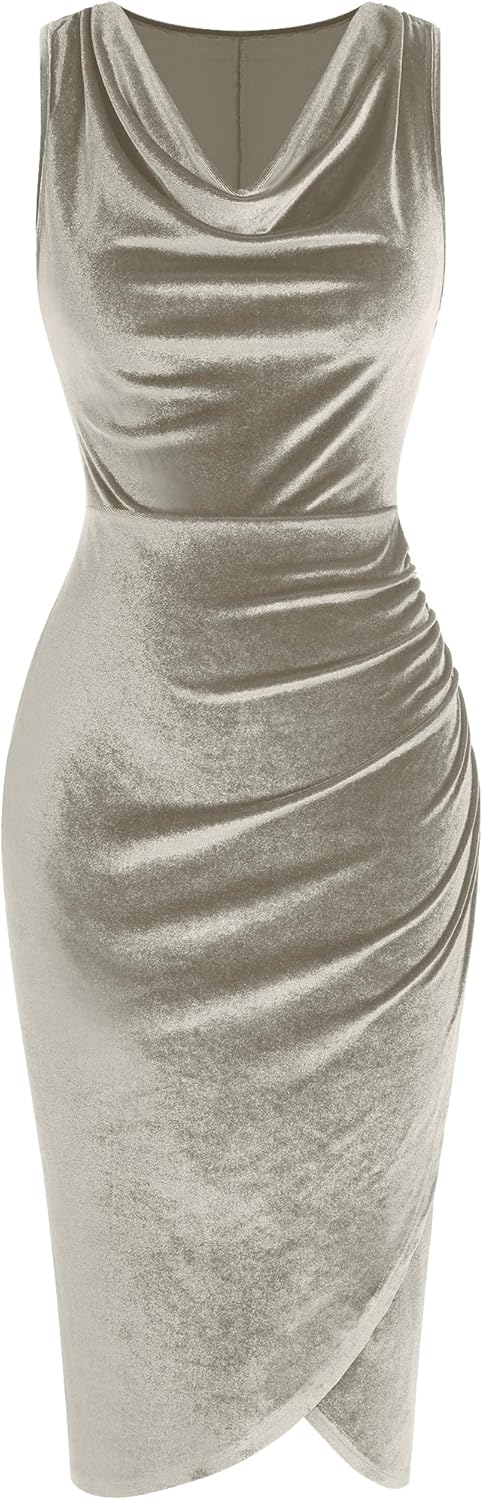 Stylish Velvet Cocktail Dress for Women - Perfect for Parties