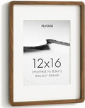 12x16 Picture Frame Natural Walnut Wood matted to 8.5x11 - Handcrafted