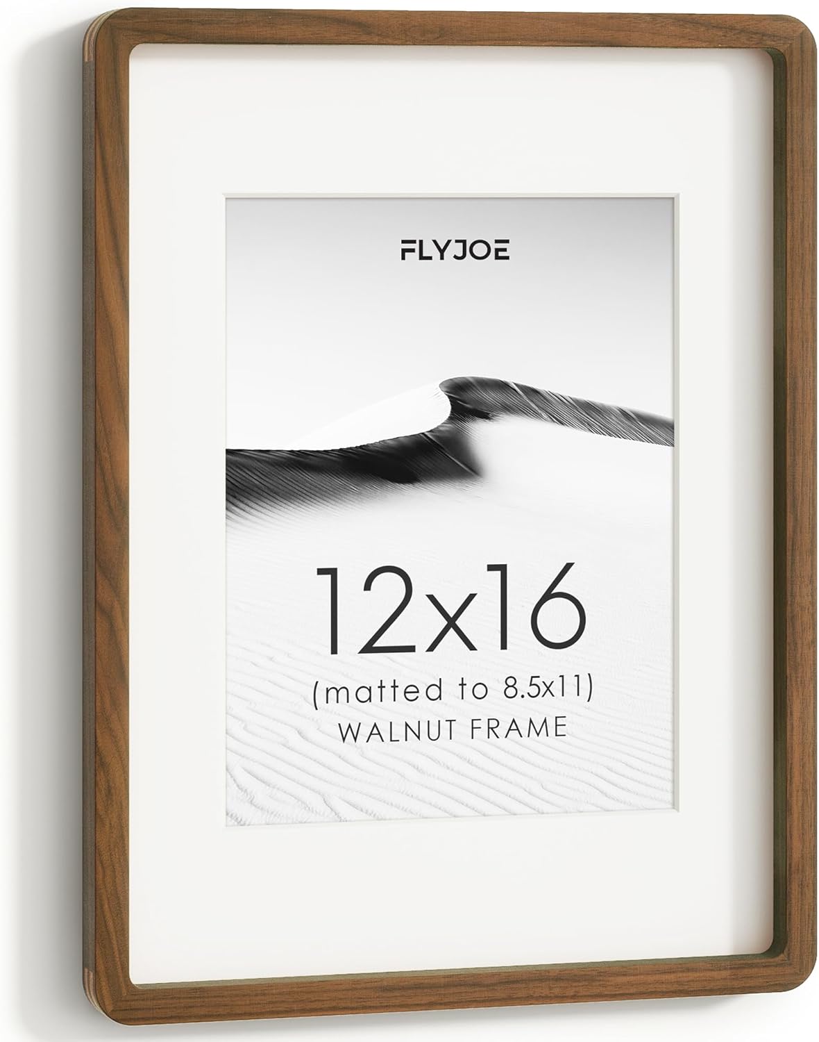 12x16 Picture Frame in Natural Solid Walnut Wood for Photos