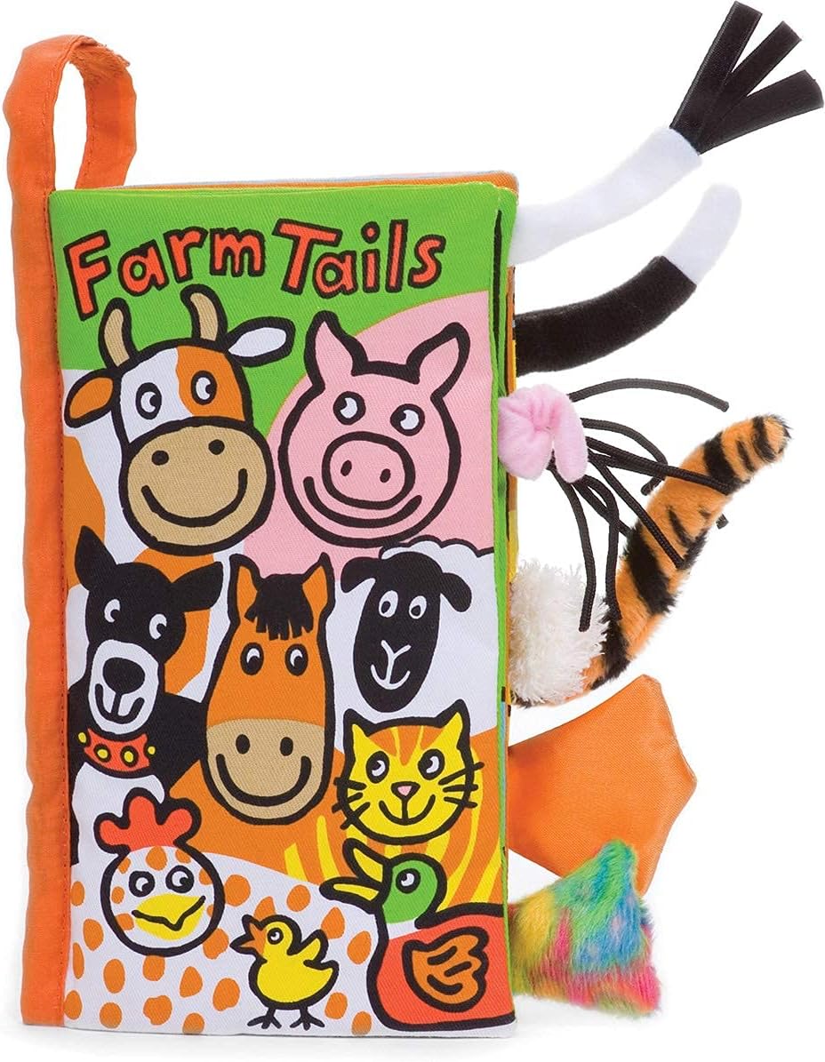 Jellycat Farm Tails Baby Book | Soft & Interactive | Perfect Gift!