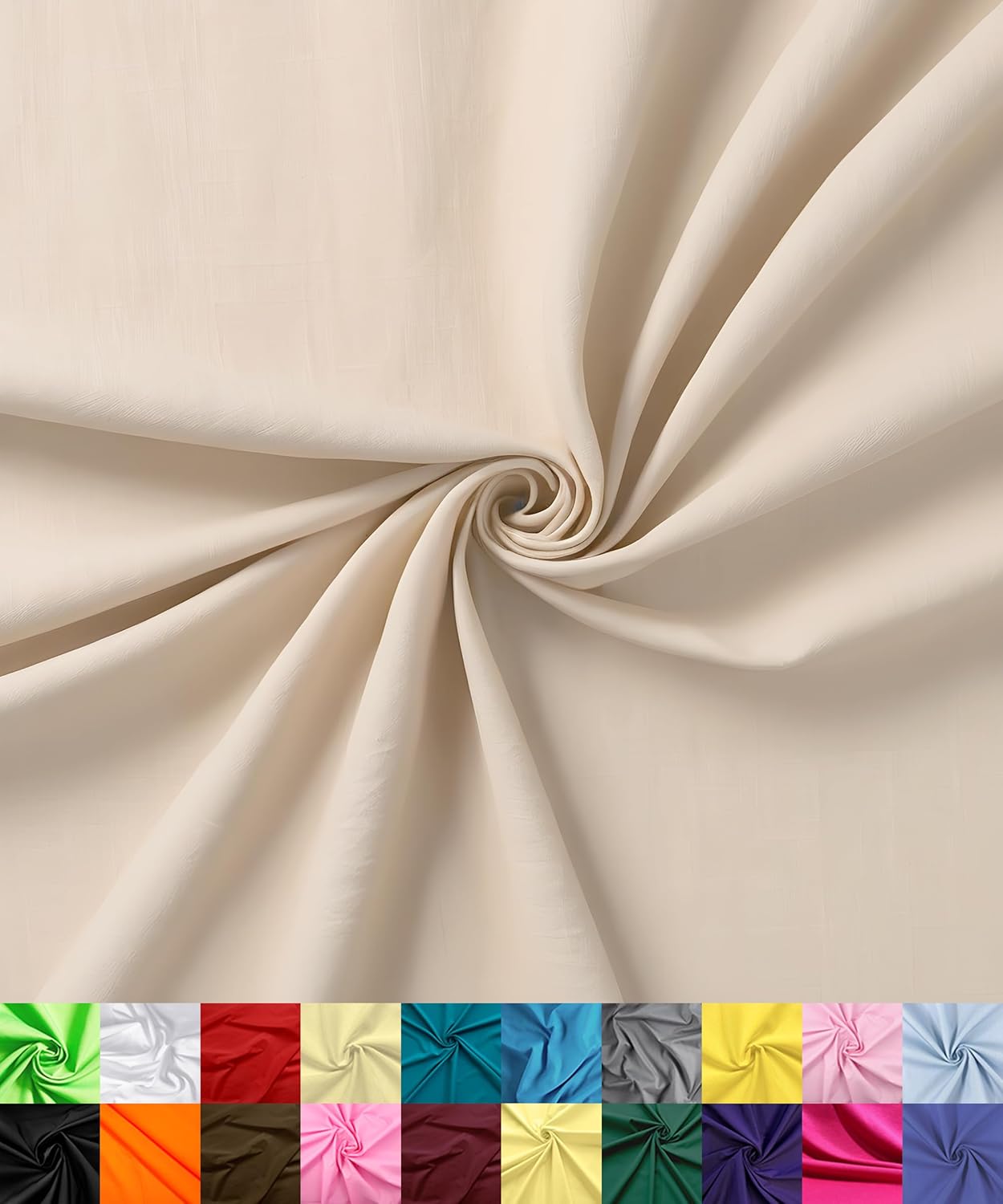 Barcelonetta Poly Cotton Fabric for Sewing - Lightweight Broadcloth
