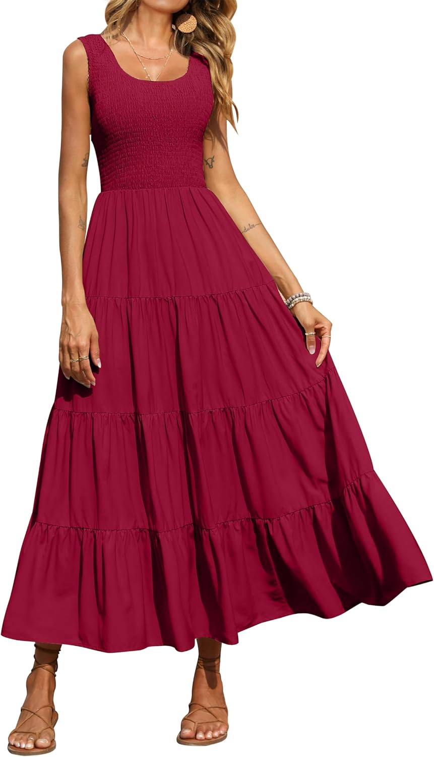PRETTYGARDEN Women's Casual Loose Maxi Sundress for Summer