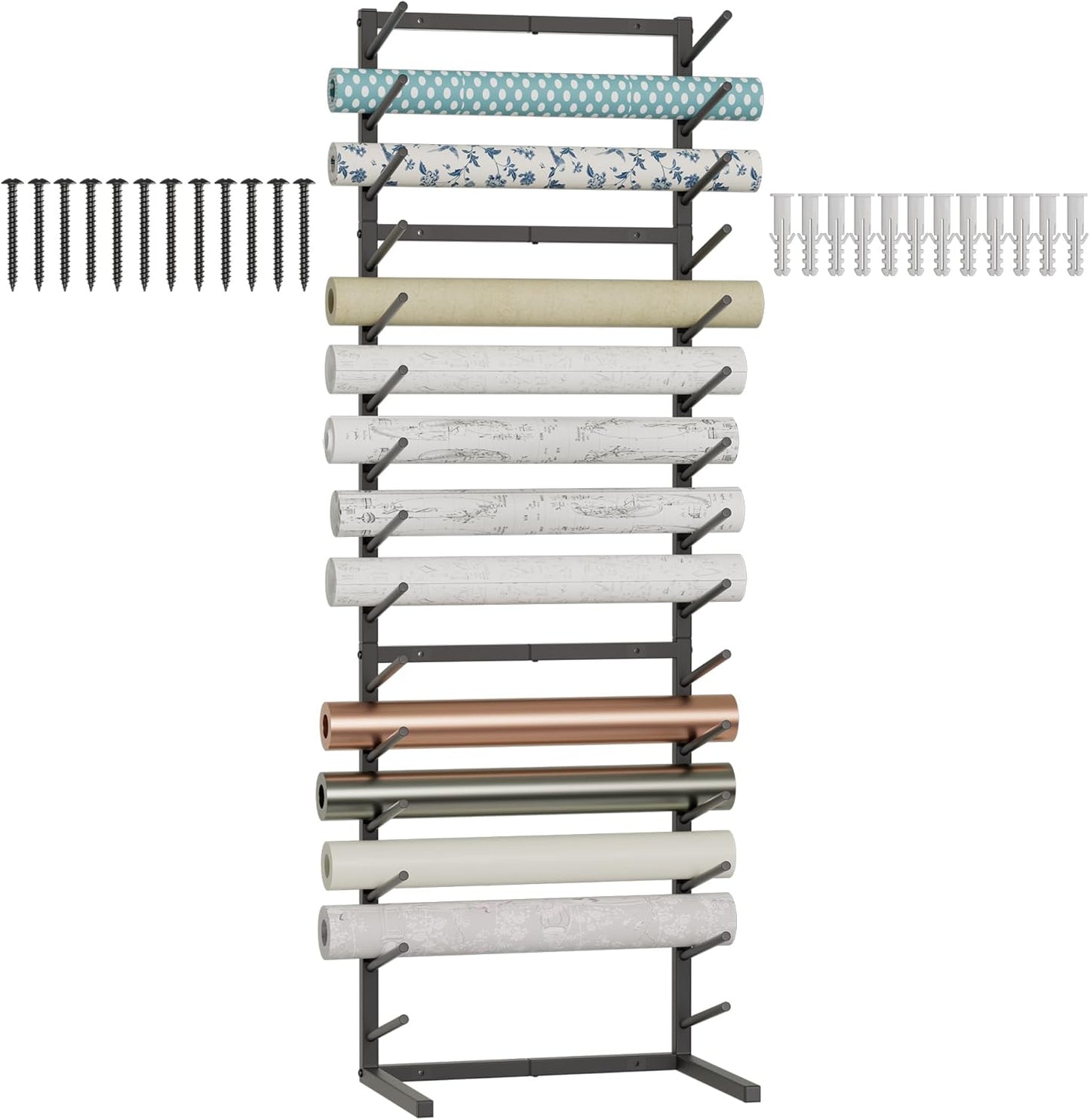 GIOTORENT Wall Mount Blueprint Storage Rack for Heavy Duty Plans