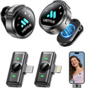 Dual Receivers Mini Lavalier Microphone for iPhone and Android - Clear
