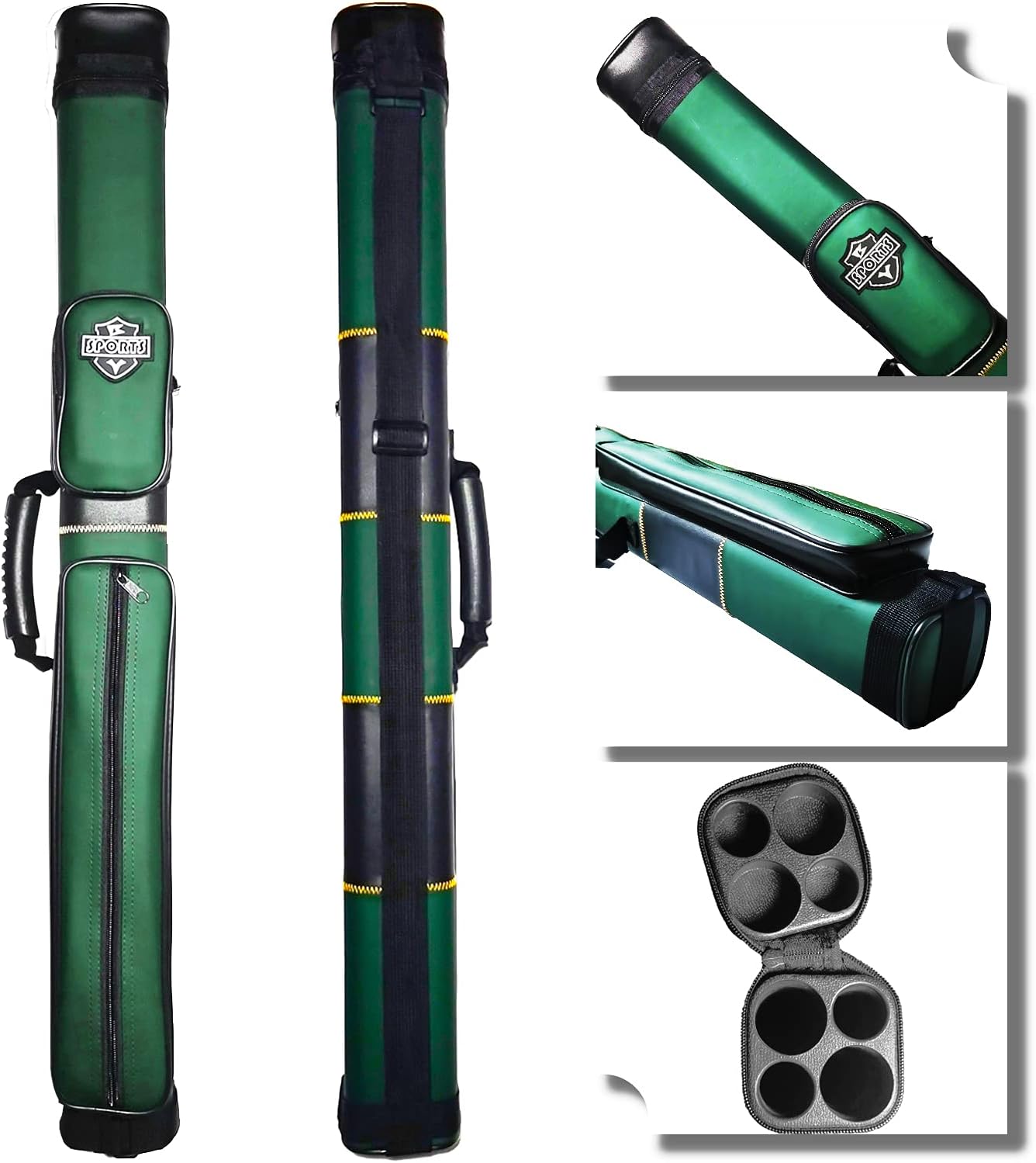 2x2 Hard Pool Cue Carrying Case for Billiard Stick Protection