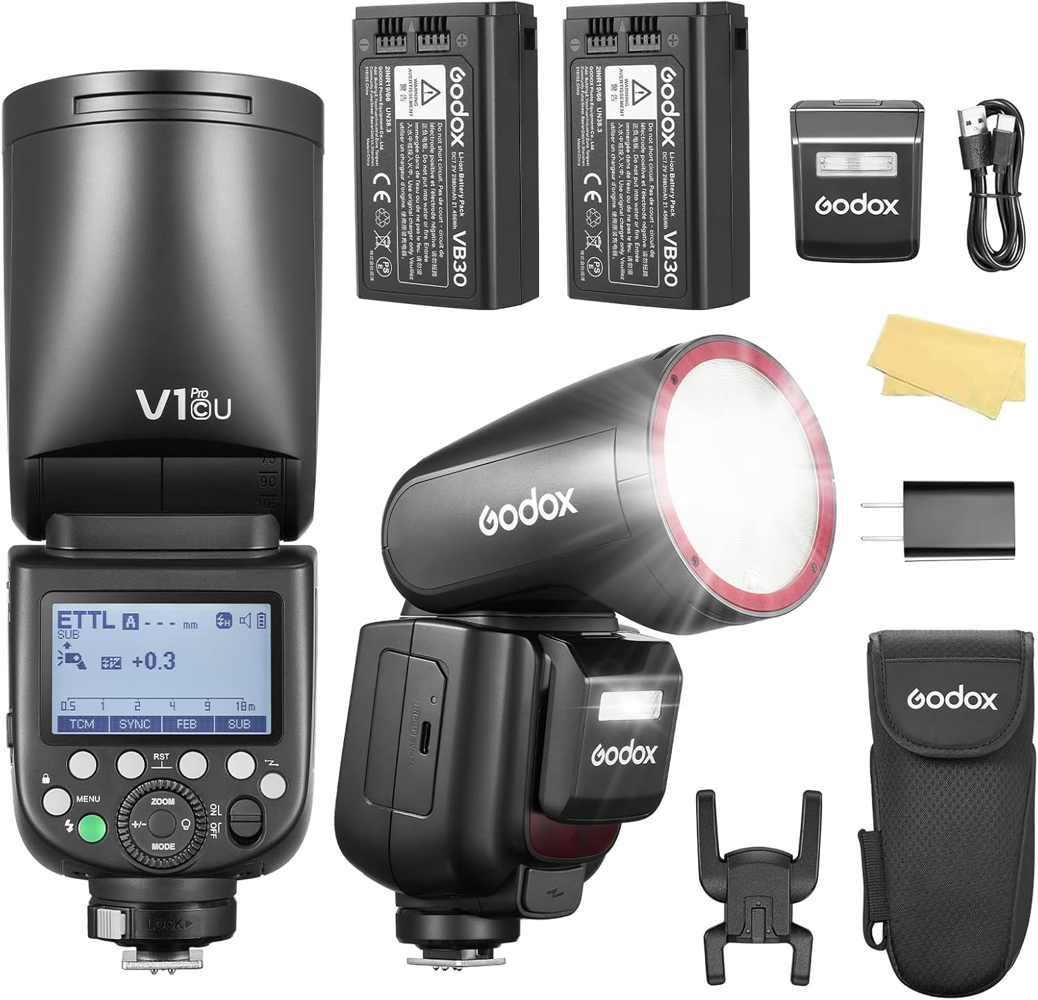 Godox V1 Pro C TTL Round Head Flash for Canon Cameras