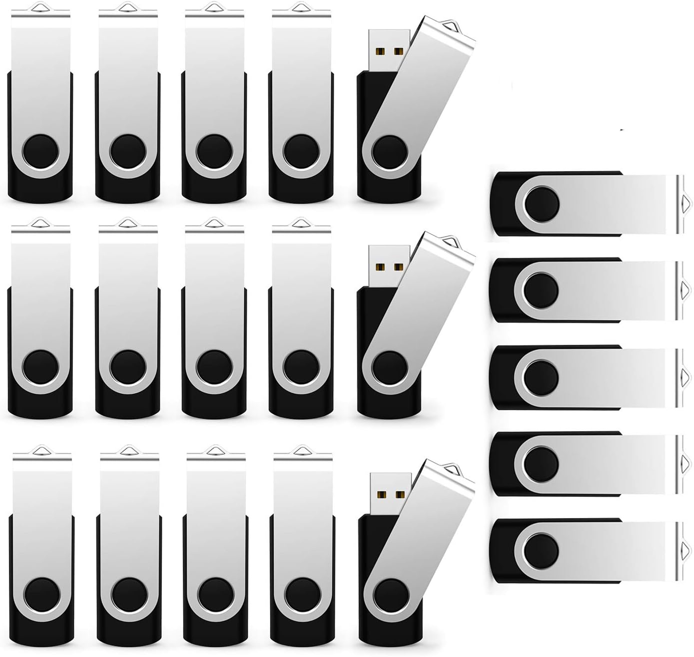 20 Pack 4GB Bulk USB 2.0 Flash Drives for Easy Storage