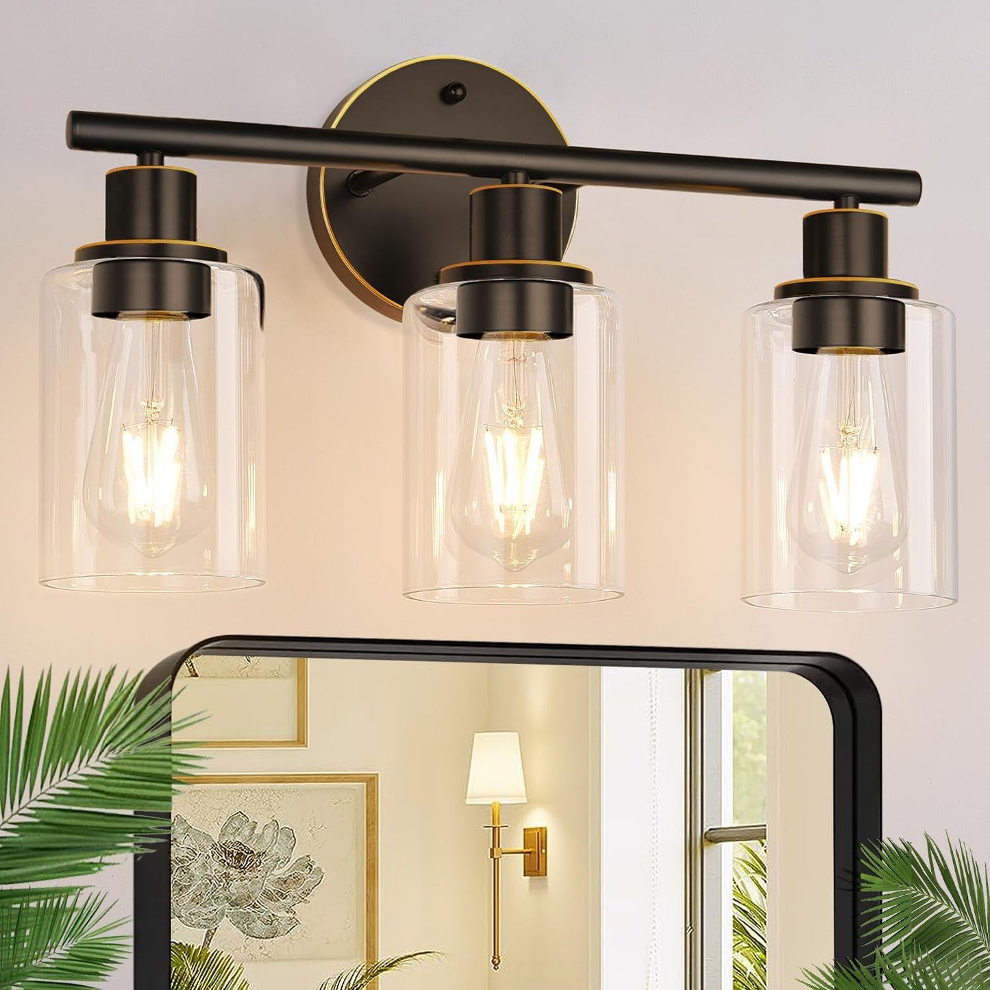 3-Light Bathroom Light Fixtures for Modern Vanity Lighting