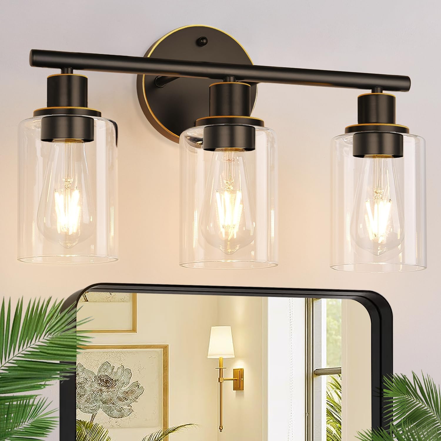 3-Light Bathroom Light Fixtures for Modern Vanity Lighting