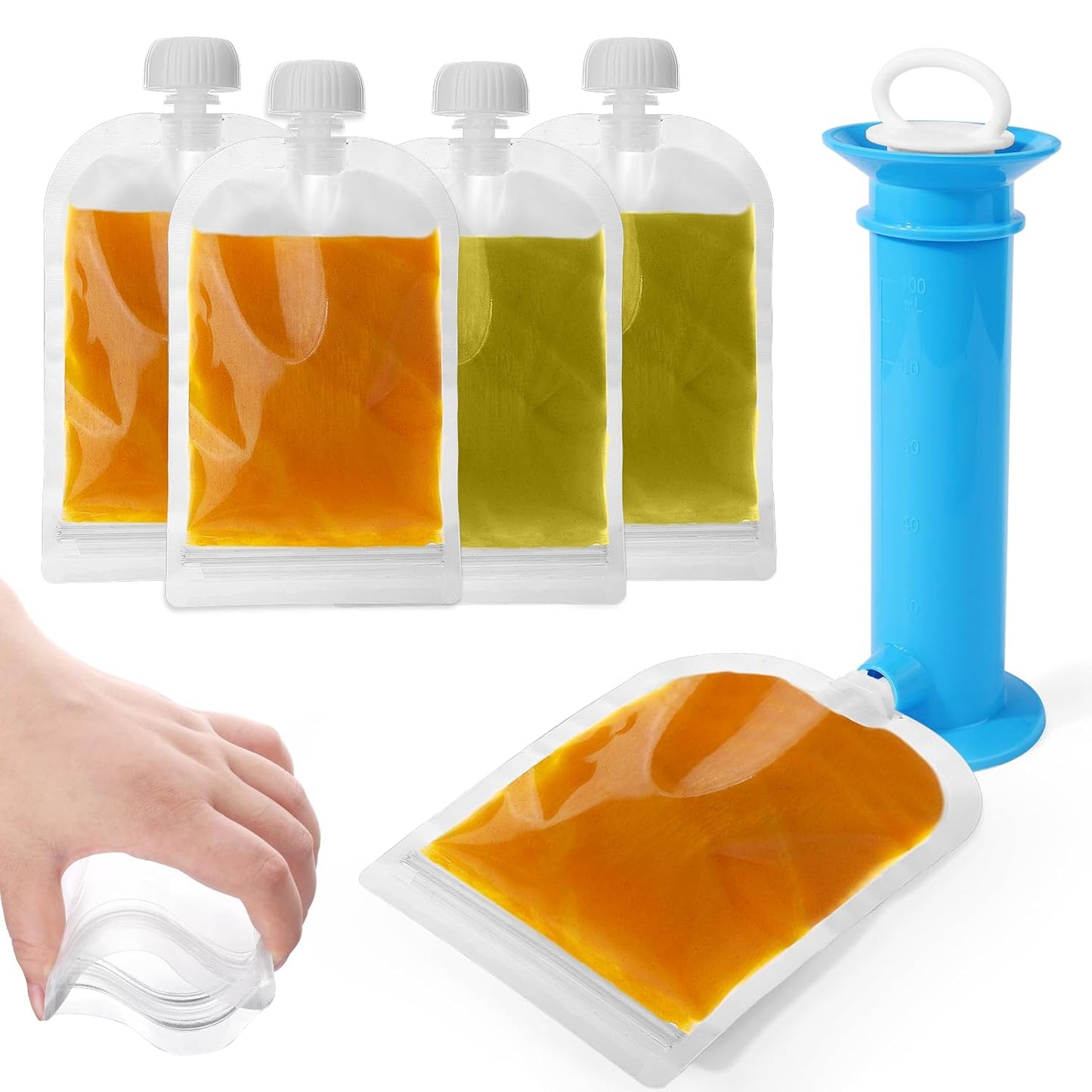 Portable Baby Food Maker Kit - Refillable Pouches