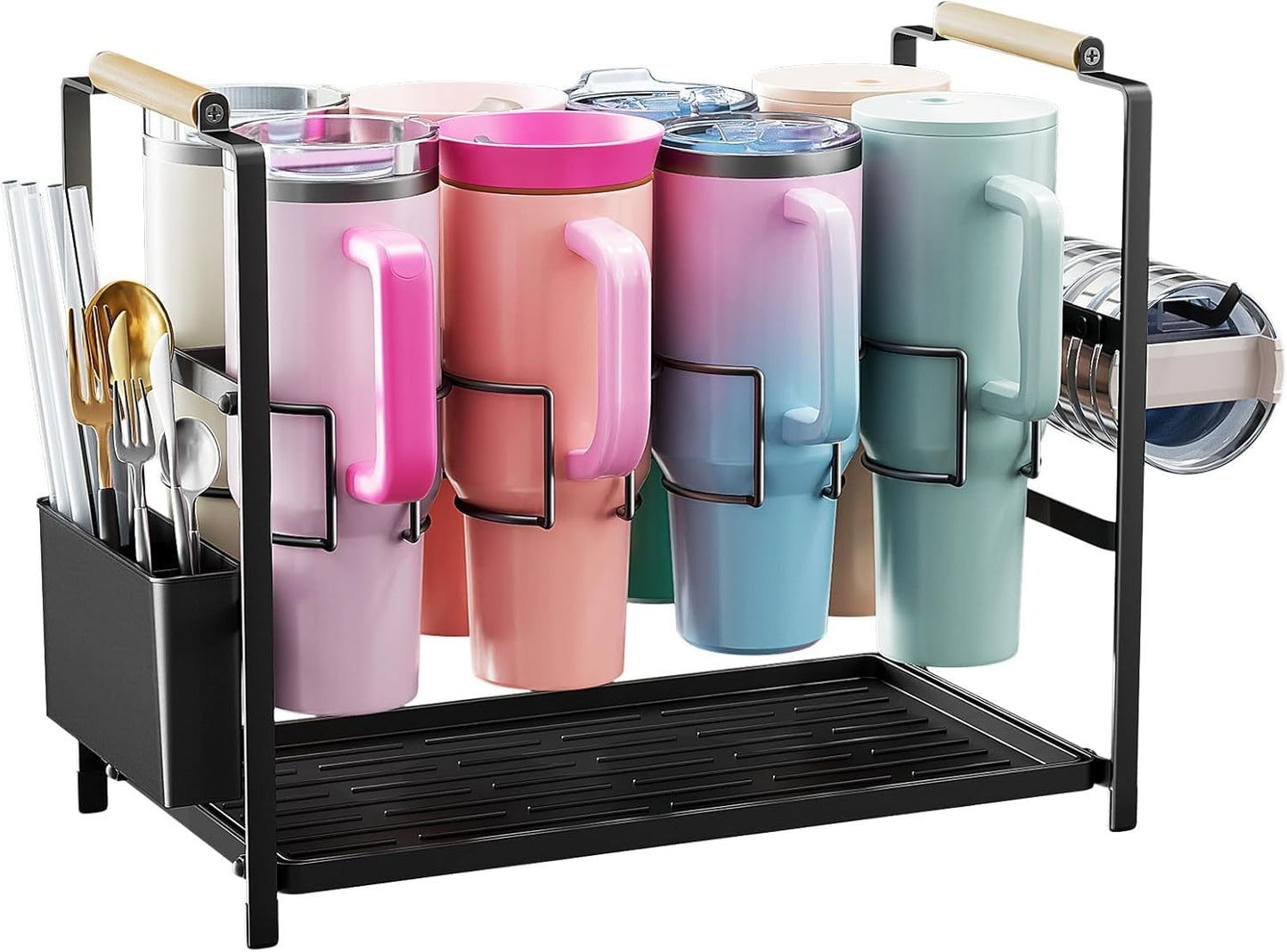 Water Bottle Organizer Drying Rack for 40 oz Tumbler Storage