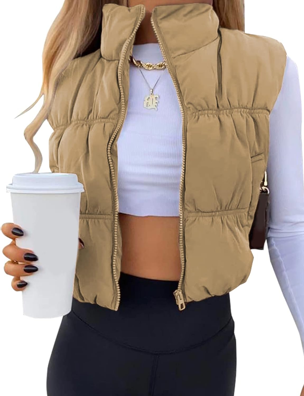 Stylish Cropped Puffer Vest for Women - Lightweight and Versatile