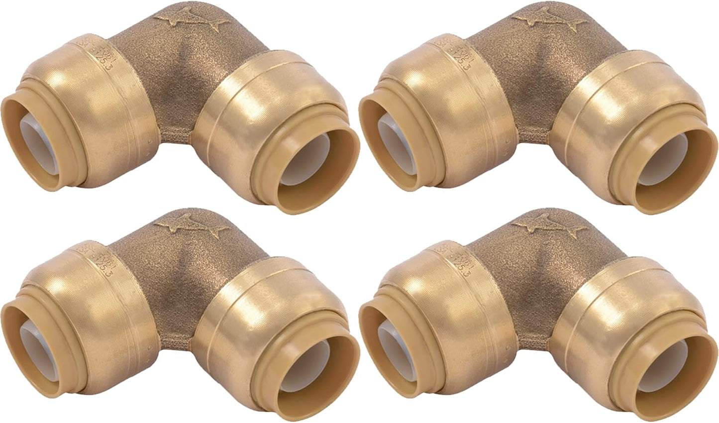 SharkBite 1/2 Inch 90 Degree Elbow Pack of 4 for Plumbing