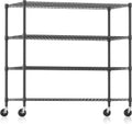 Himimi Storage Shelves 60in W Wire Shelving with Wheels for Heavy Duty