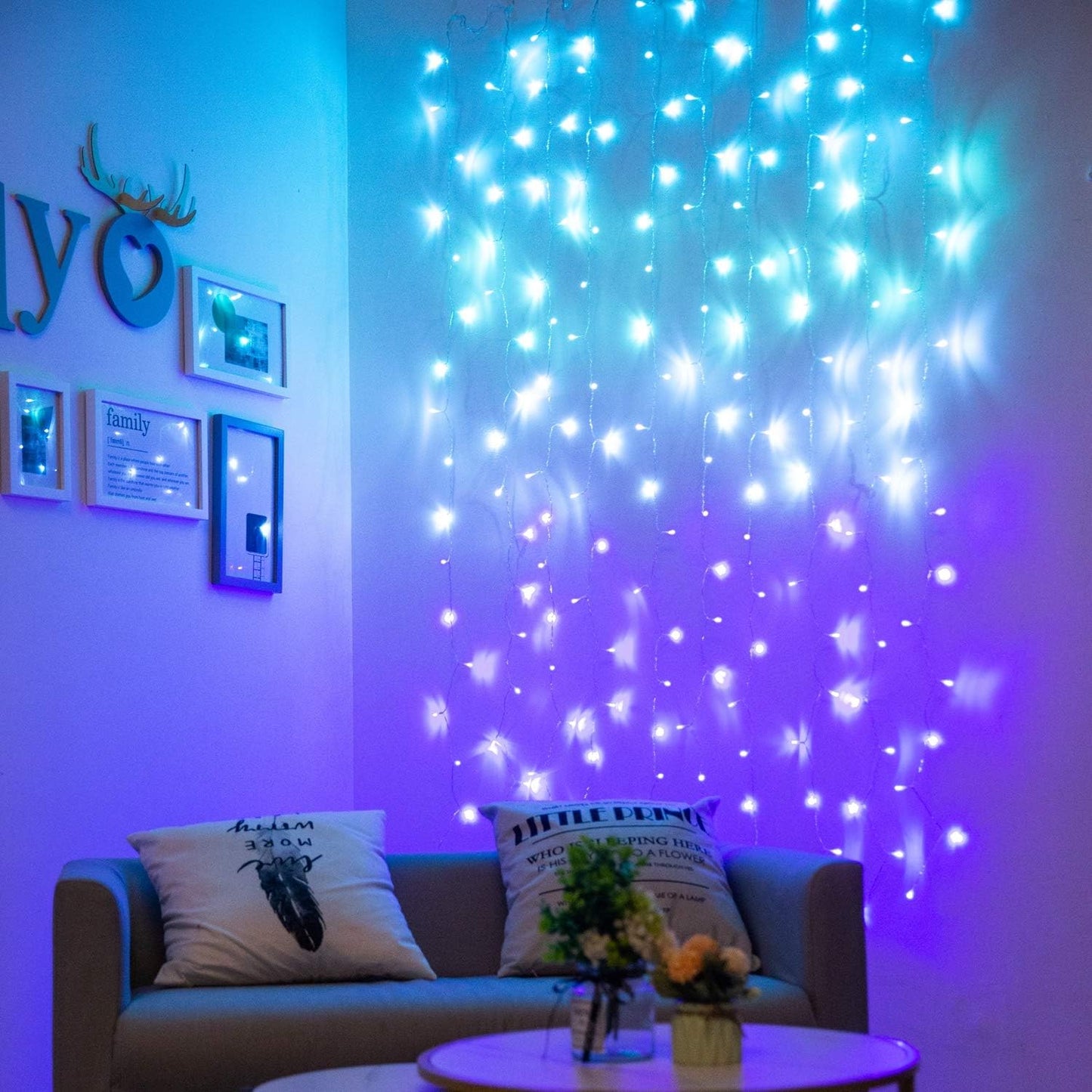 Twinkle Curtain Lights in Dreamy Shades