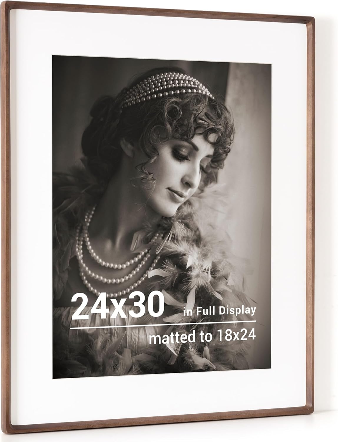 24x30 Poster Frame with USA-Sourced Walnut Wood for Photos