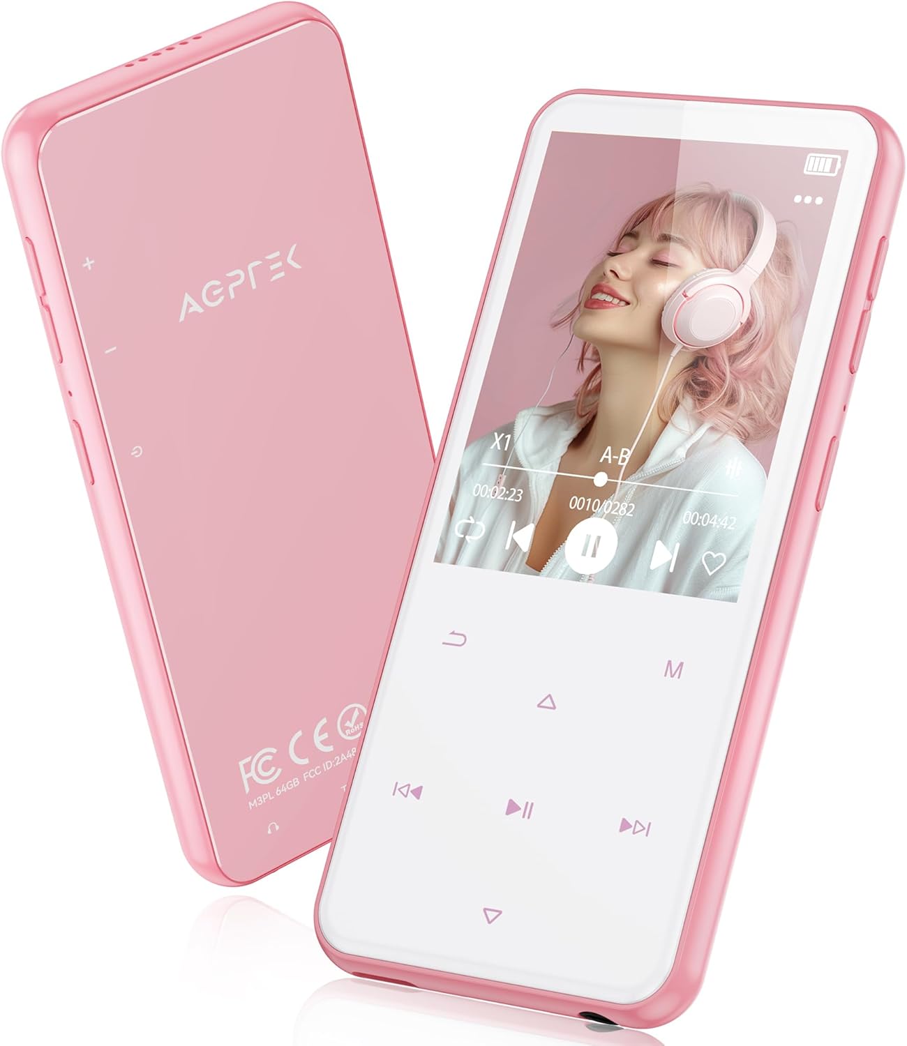 AGPTEK M3 64GB MP3 Player with Bluetooth and FM Radio Features