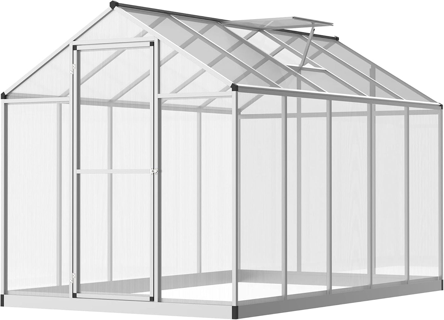 Outsunny 10'x6' Greenhouse: Rain Gutter & Ventilation