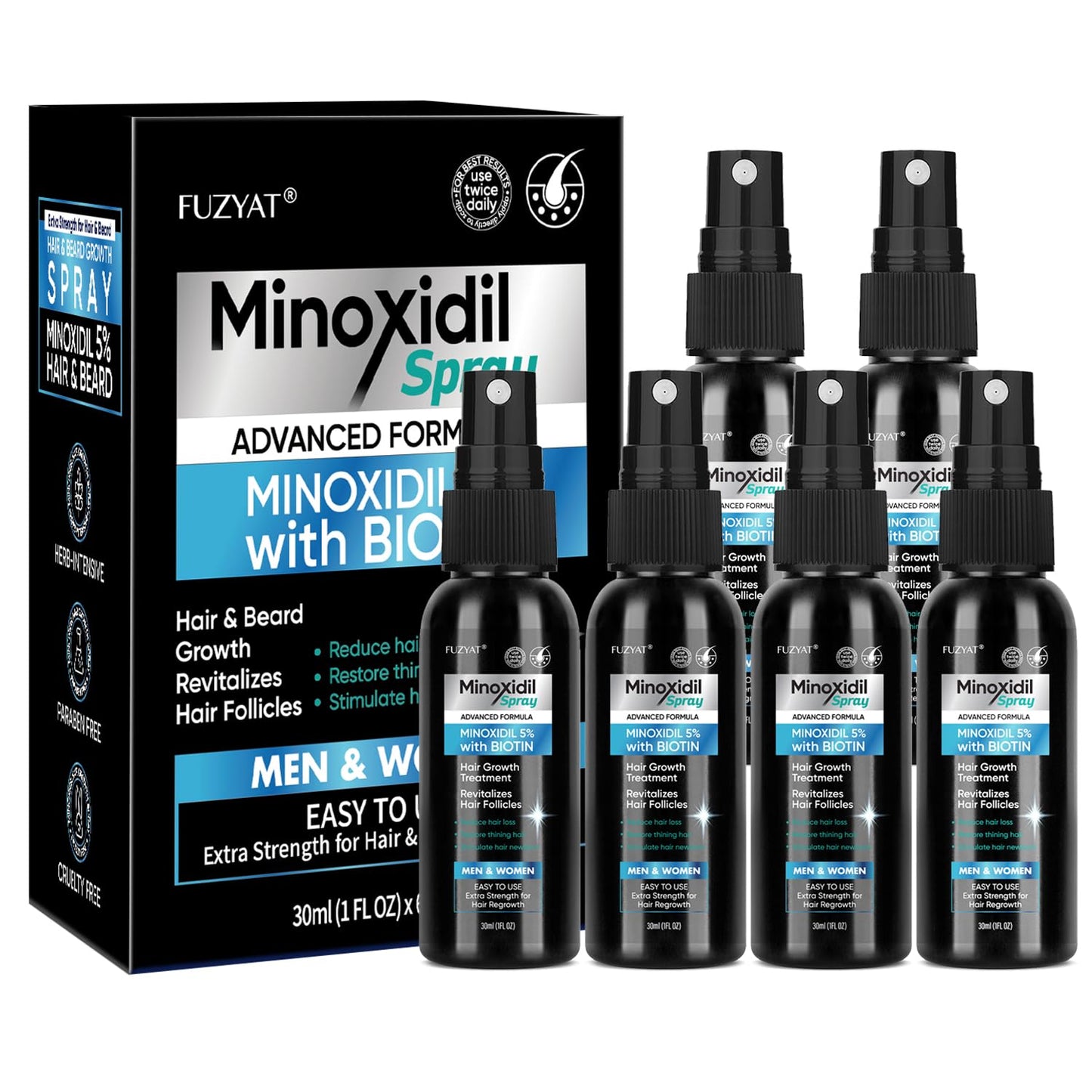 5% Minoxidil Spray for Men and Women - Hair Growth Solution
