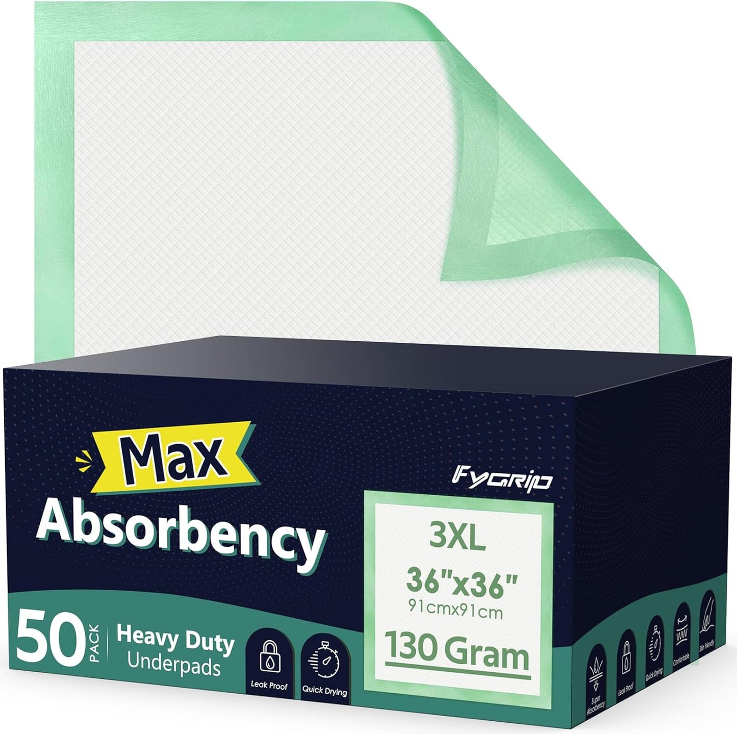 Max Absorbency Disposable Underpads for Adults, Kids, Pets