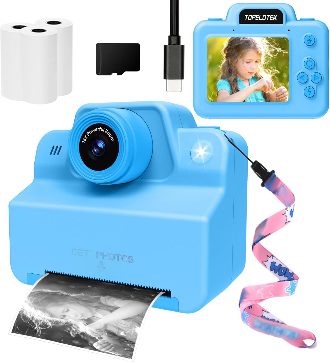 Instant Print Toy Camera for Kids: Fun Prints in Seconds!