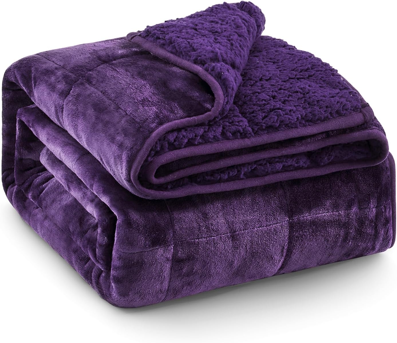 Super Fuzzy Soft Sherpa Fleece Weighted Blankets for Adults