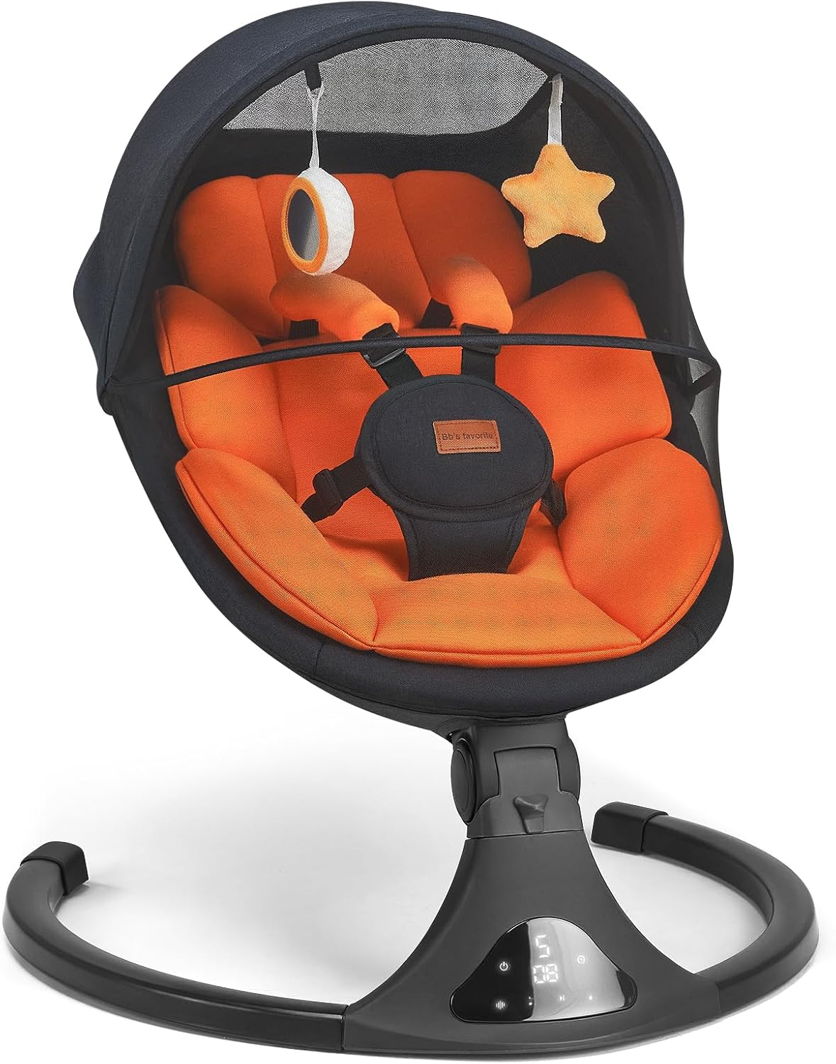 Portable Baby Swing for Newborns with Bluetooth & Remote Control