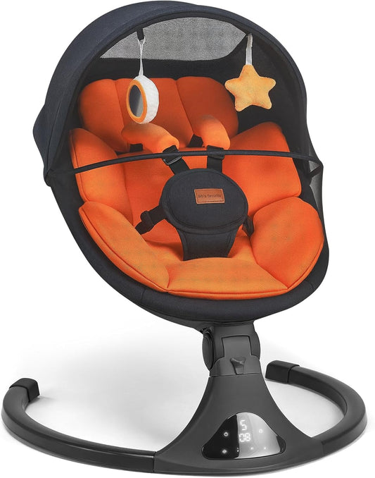 Portable Baby Swing for Newborns with Bluetooth & Remote Control