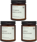 3 Pack Fall Candles Honey Spiced Pear Pumpkin Spice Latte Apple