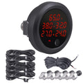 Five Display Air Suspension Gauge 2in 0-220 PSI - Multi-Sensor