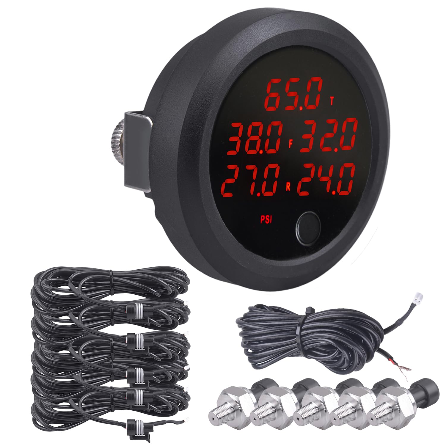 Five Display Air Suspension Gauge with 5 Sensors for Cars