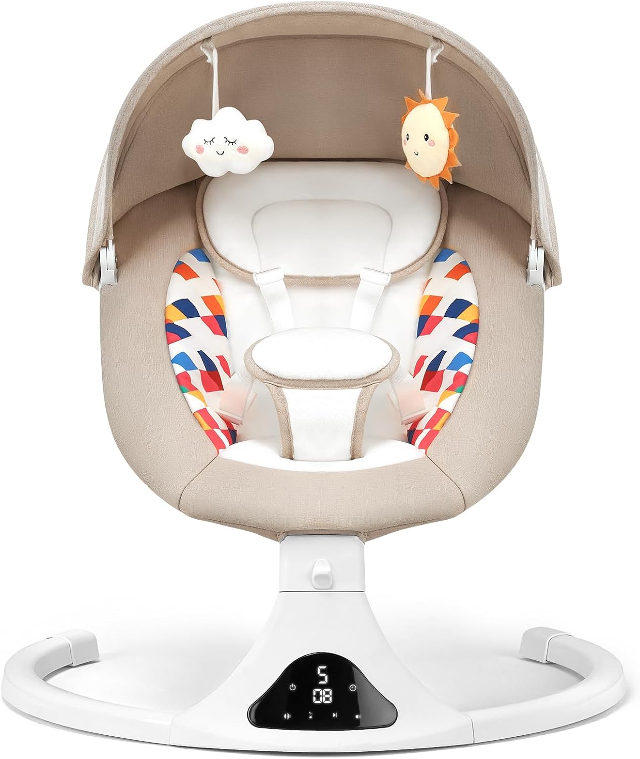 Bluetooth Baby Swing for Infants with Remote Control Features